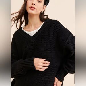 Free People Allie V Neck Sweater
